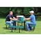Vestil Round Picnic Table, Green, Metal, 81-1/4 in PT-MX-RT-46-GN - alternate 2